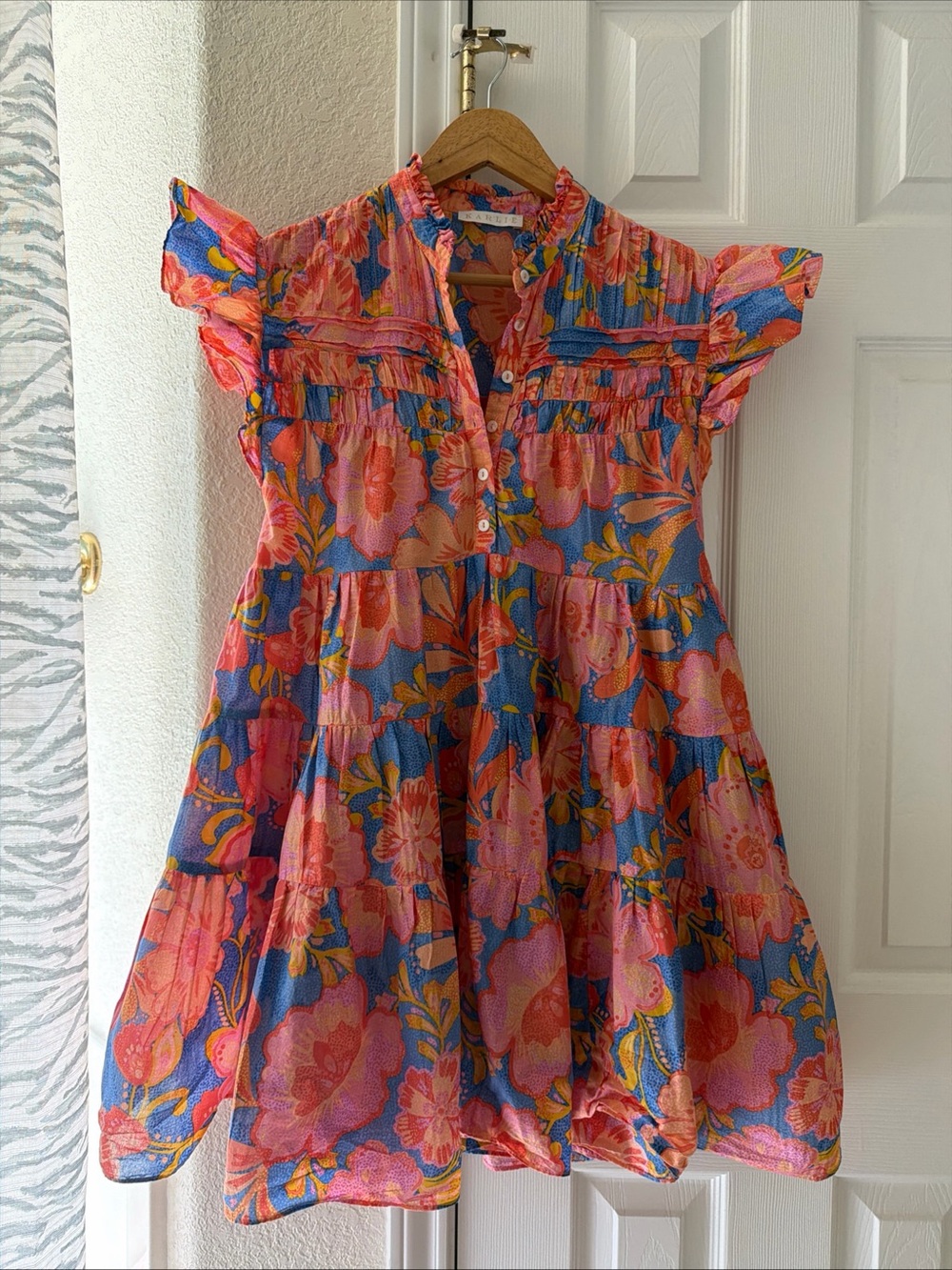 Karlie Cute babydoll cotton dress size small multicolor euc